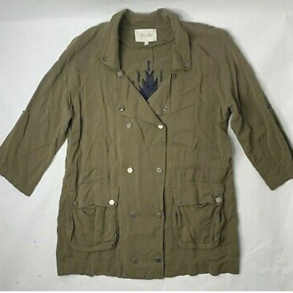 Size L Miss Me Womens large Green Aztec Top Shirt Double Breasted Button Front - Picture 1 of 12